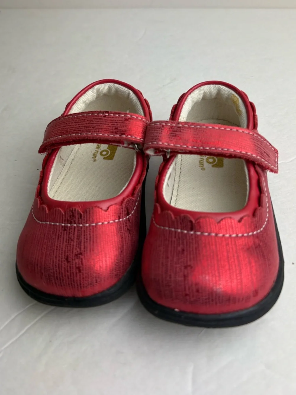 See Kai Run Jane II Red Metallic toddler shoes, size 5